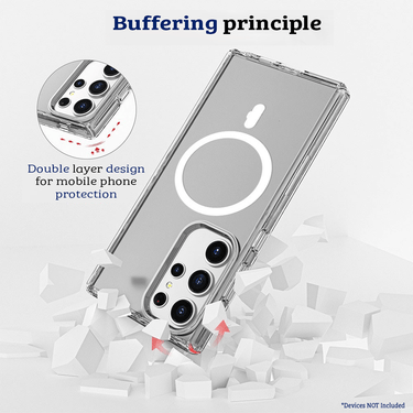 Samsung Galaxy S24 Ultra Compatible Case Cover With Shockproof Transparent Compatible With Magsafe Technology